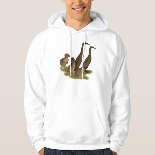 Choklad Runner Anka Familj Hoodie (Framsida)