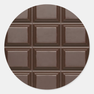 Choklad Runt Klistermärke
