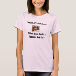Choklad skor t-skjortan tee shirt