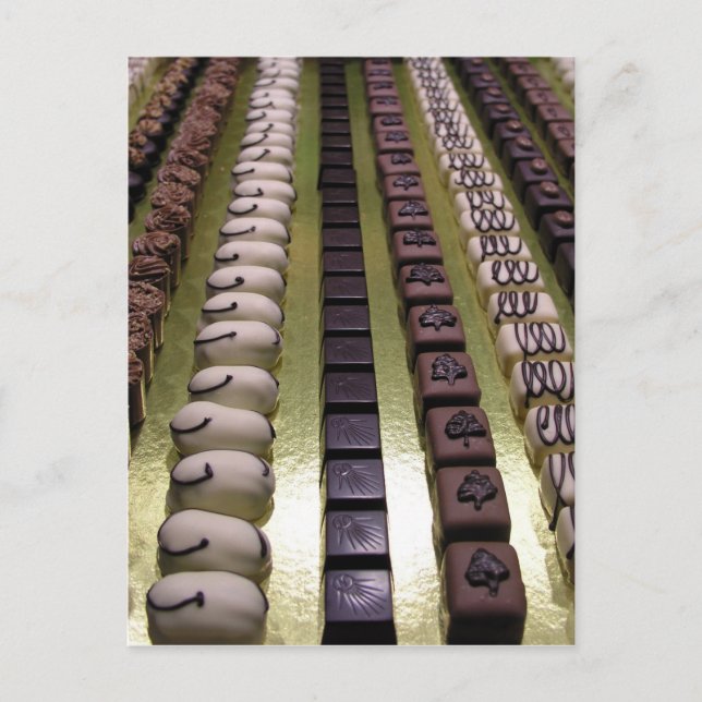 Choklad-sortiment Vykort (Framsida)