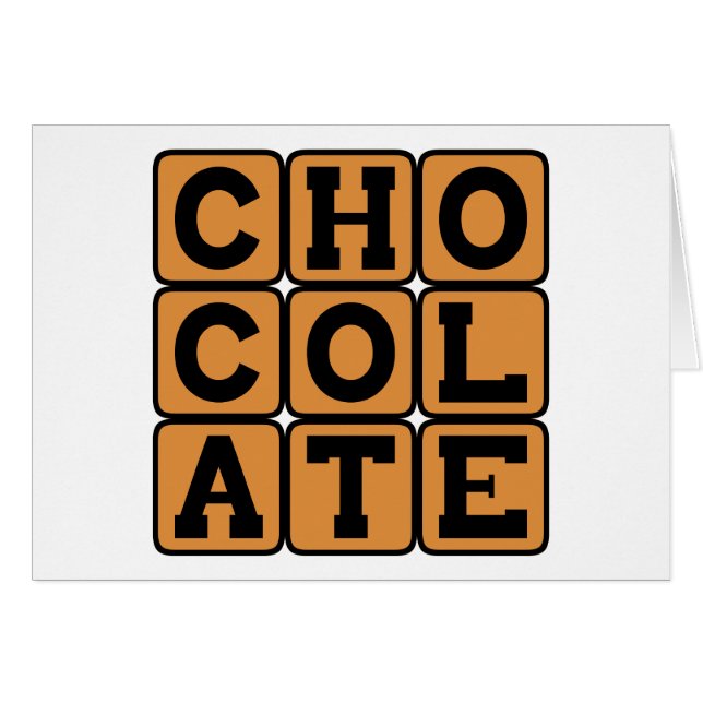 Choklad, Sött Efterrätt Hälsningskort (Framsidan Horizontal)