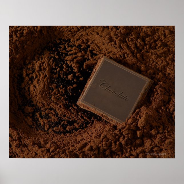 Choklad Square in Chocolate Powder Poster (Framsidan)