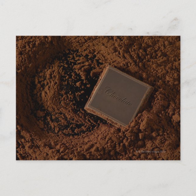 Choklad Square in Chocolate Powder Vykort (Framsida)