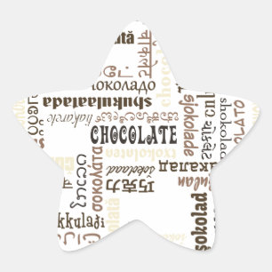 Choklad Stjärnformat Klistermärke