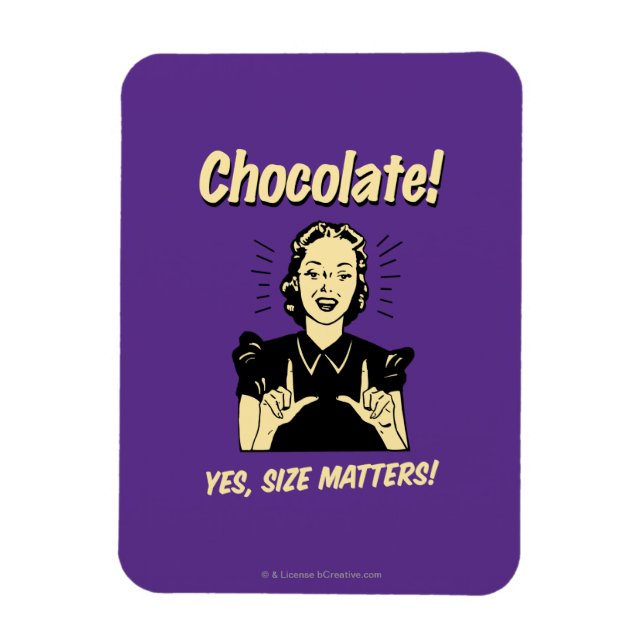 Choklad: Storleka frågor Magnet (Vertikal)