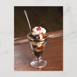 Choklad sundae vykort