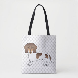 Choklad & Tan Pied Korthårig Dachshund & Tassar Tygkasse