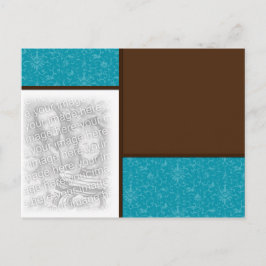 Choklad/Teal 2-fotomall Vykort