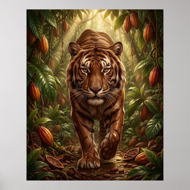 Choklad Tiger Dschungel Poster (Framsidan)