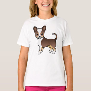 Choklad Trefärgad Korthårig Chihuahua Söt Hund T Shirt