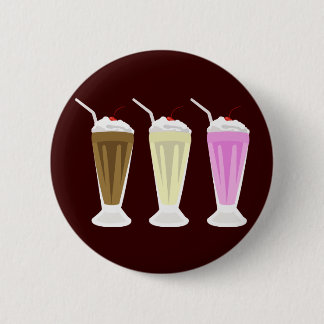 Choklad vanilj, jordgubbeMilkshakes Knapp