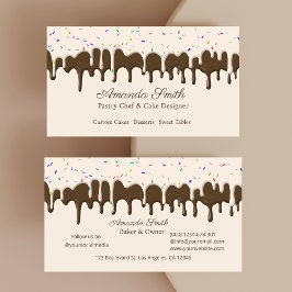 Choklad & Vanilj Konfetti Frosting Dropp Visitkort