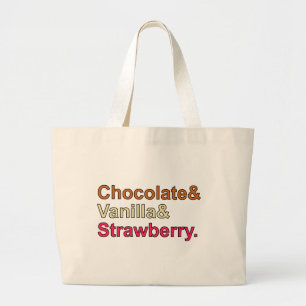 Choklad Vanilla Strawberry Neapolitan Ice Cream Jumbo Tygkasse
