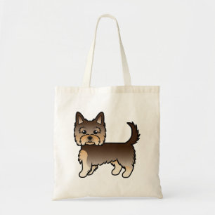Choklad Yorkshire Terrier Yorkie Tecknad Hund Tygkasse