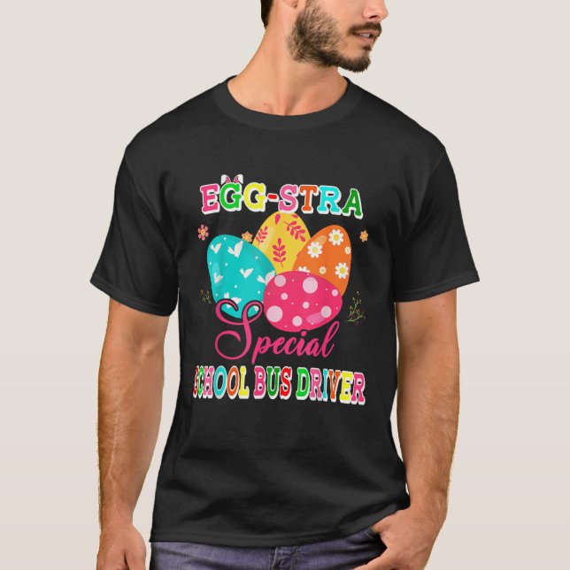 Chokladägg från Egg stra Speciell School Buss Driv T Shirt (Framsida)