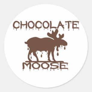 Chokladälg Runt Klistermärke