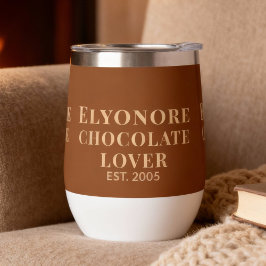 Chokladälskare Cream Script Personligt Namn Est