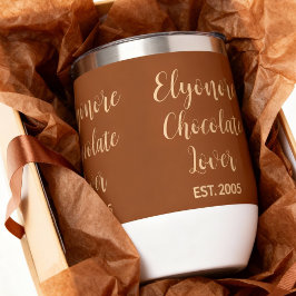 Chokladälskare Cream Script Personligt Namn Est