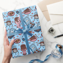 Chokladälskare söt inpackningspapper presentpapper