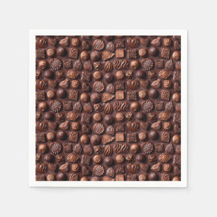 Chokladälskare Sött Sött Mysigt Modern Mat Pappersservett