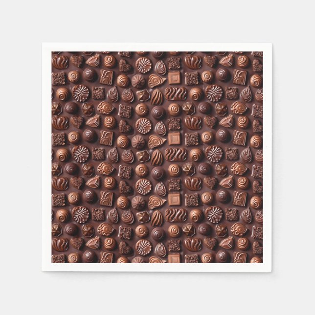 Chokladälskare Sött Sött Mysigt Modern Mat  Pappersservett (Framsidan)