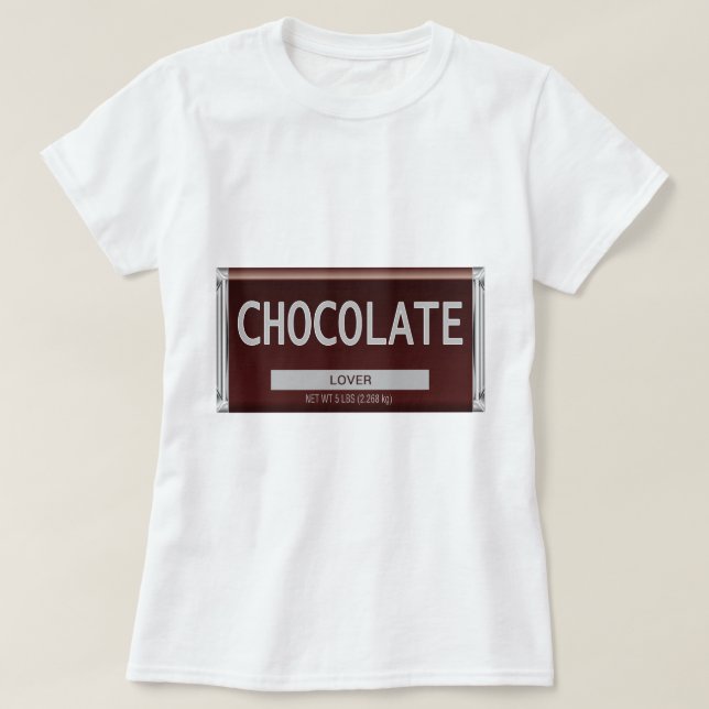 Chokladälskarekvinna T-tröja T Shirt (Design framsida)