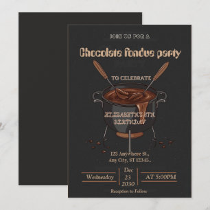 Chokladälskares Fondue Festsinladan Inbjudningar