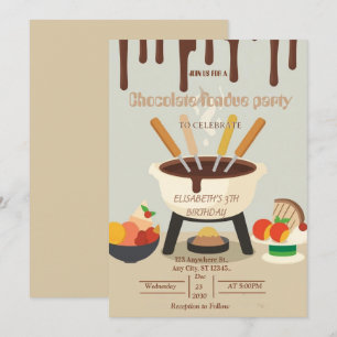 Chokladälskares Fondue Festsinladan Inbjudningar