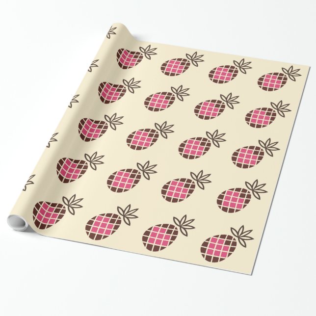 Chokladanas med rosa mönster presentpapper (Utrullad)