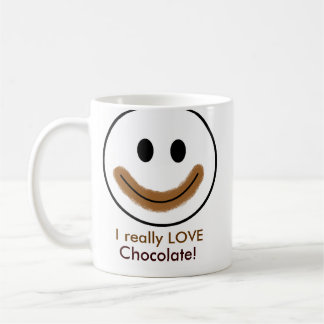 Chokladansikte "ÄLSKAR jag egentligen choklad! ", Kaffemugg