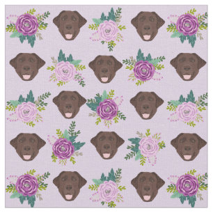 Chokladarbetares lila blommigt mönster tyg