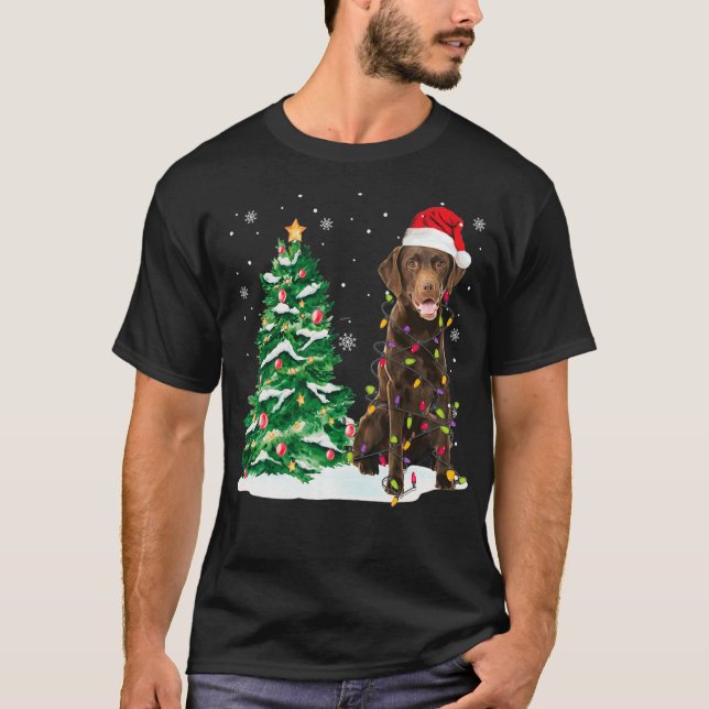 chokladarbetstid jul Ljus Decor Julafton Tr T Shirt (Framsida)