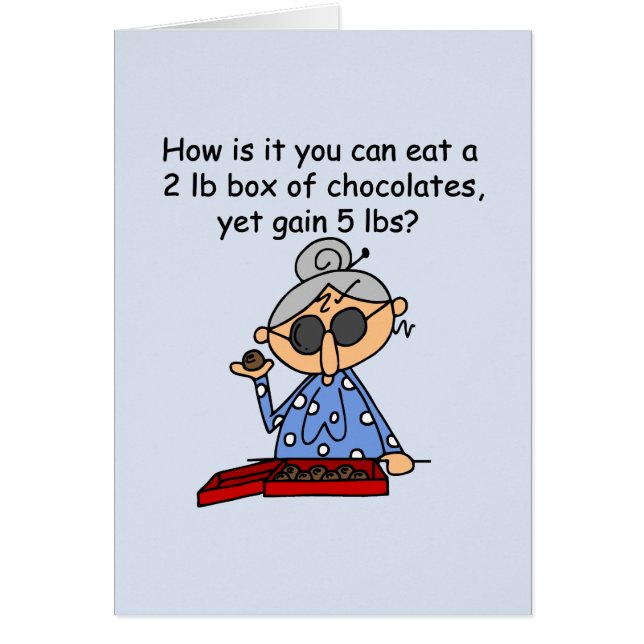 Chokladavkänning Hälsningskort (Framsidan)