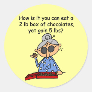 Chokladavkänning Runt Klistermärke