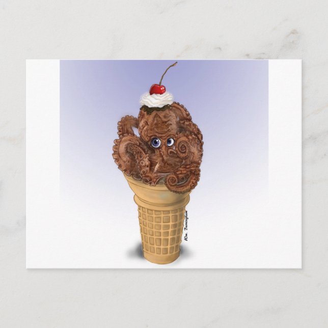 Chokladbläckfiskglass Vykort (Framsida)