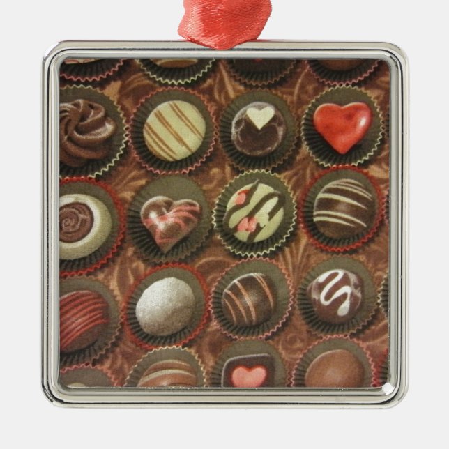 Chokladbox Julgransprydnad Metall (Framsidan)