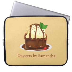 Chokladbrownie med vaniljglass laptop fodral