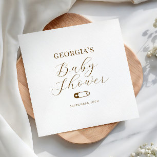 Chokladbrun Chic Bebis Shower Pappersservett