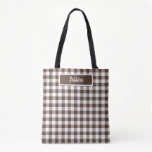 Chokladbrun Karo Gingham Retro Färg