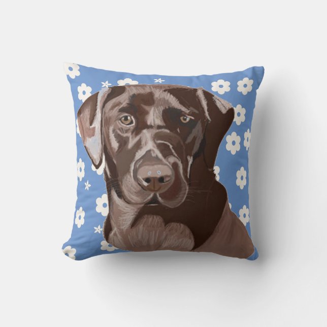 Chokladbrun labrador kudde (Framsida)