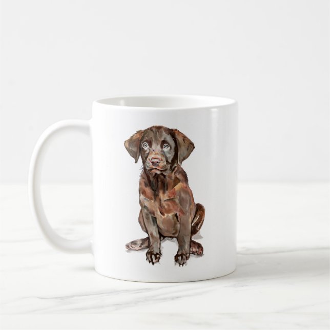 Chokladbrun Labrador Retriever Mugg (Vänster)
