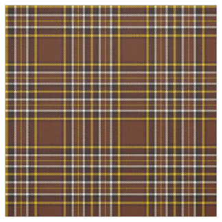 Chokladbrun plaid, med guld/vit/svart rand tyg