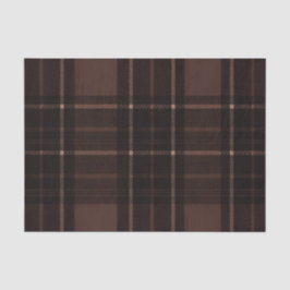 Chokladbrun tartan tissuepapper