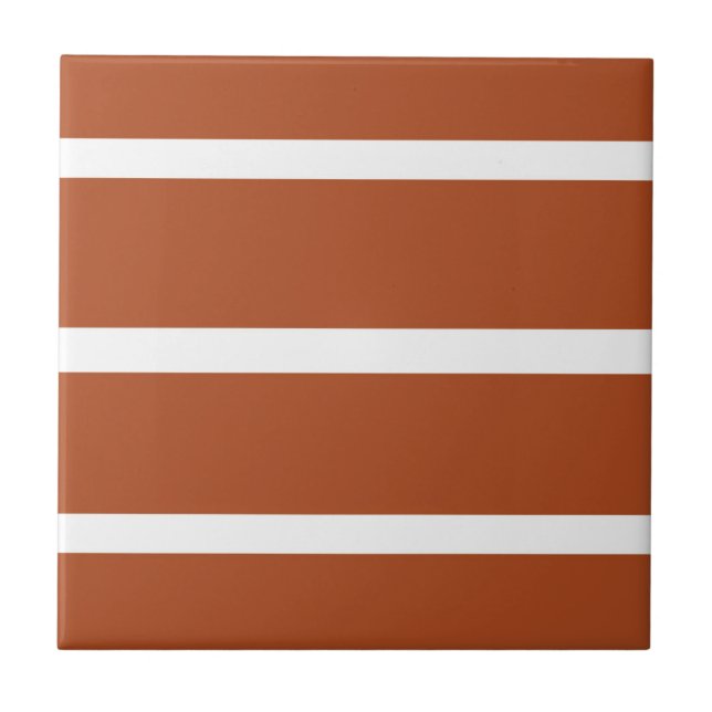 Chokladbruna randiga design  kakelplatta (Framsidan)