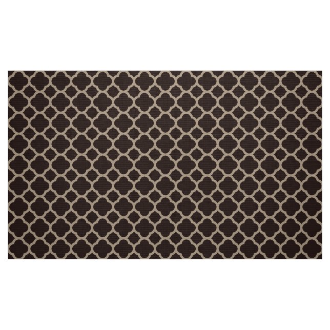 Chokladbrunt fyrklövermönster tyg (Fat Quarter)