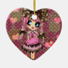 Chokladbubblor Kawaii Sweet Lolita PinkyP Julgransprydnad Keramik