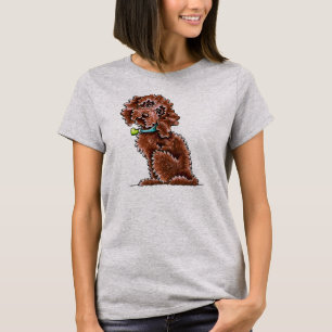 ChokladCockapoo hjärta förser med krage T-shirt