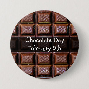 Chokladdagen, februari, knapp för Helgdag av mat