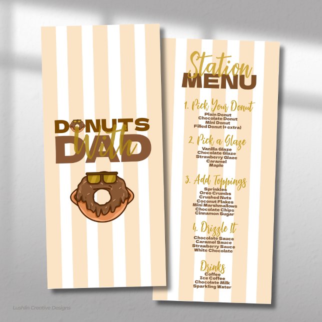 Chokladdonuts med pappa - Fars dag-firande Meny (Skapare uppladdad)