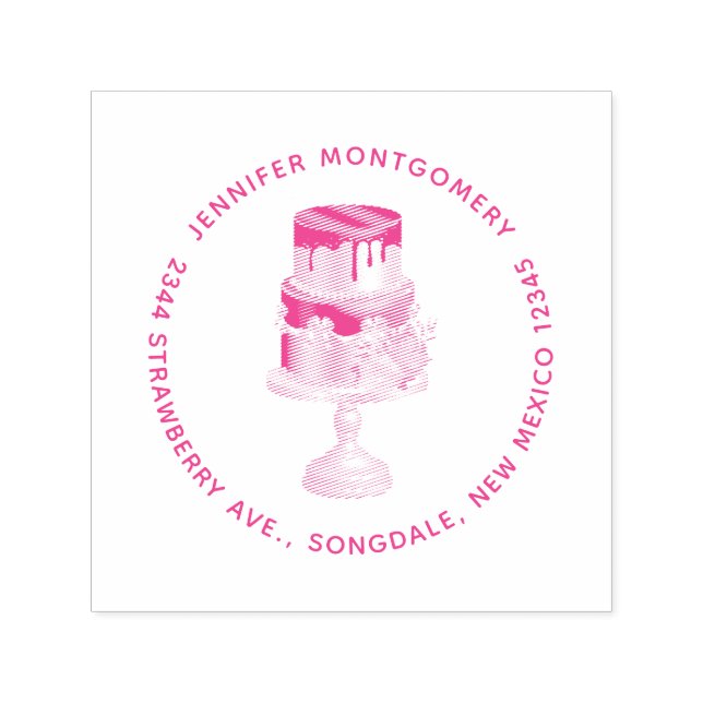 Chokladdroppar Adress Självfärgande Stämpel (Design)